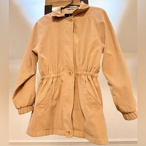Vintage London Fog Petite Medium Raincoat Short Trench Classic Beige PM